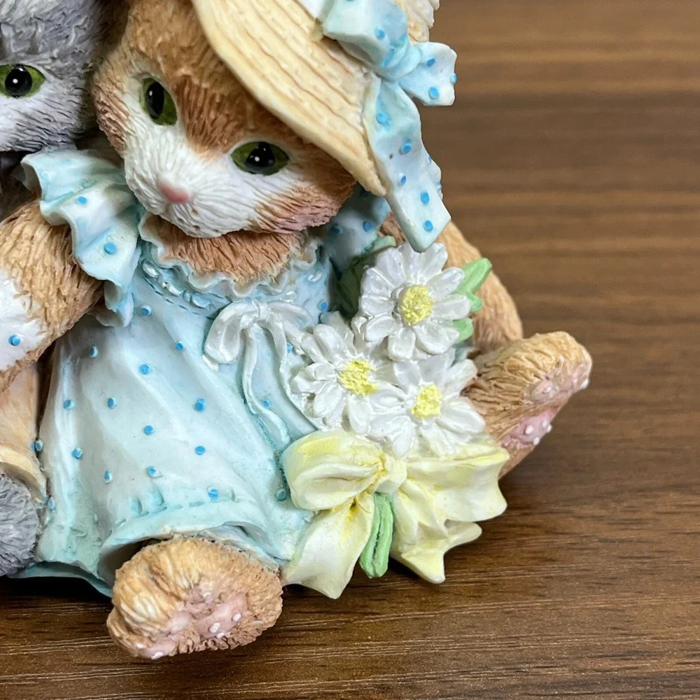 Vintage Calico Kittens‎ figurines 1993 Friendship Lot of Two
